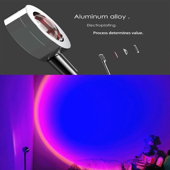 Sunset Lamp USB Small Convenient Sun Projector 360 Degree Rotation - Picture 2 of 6